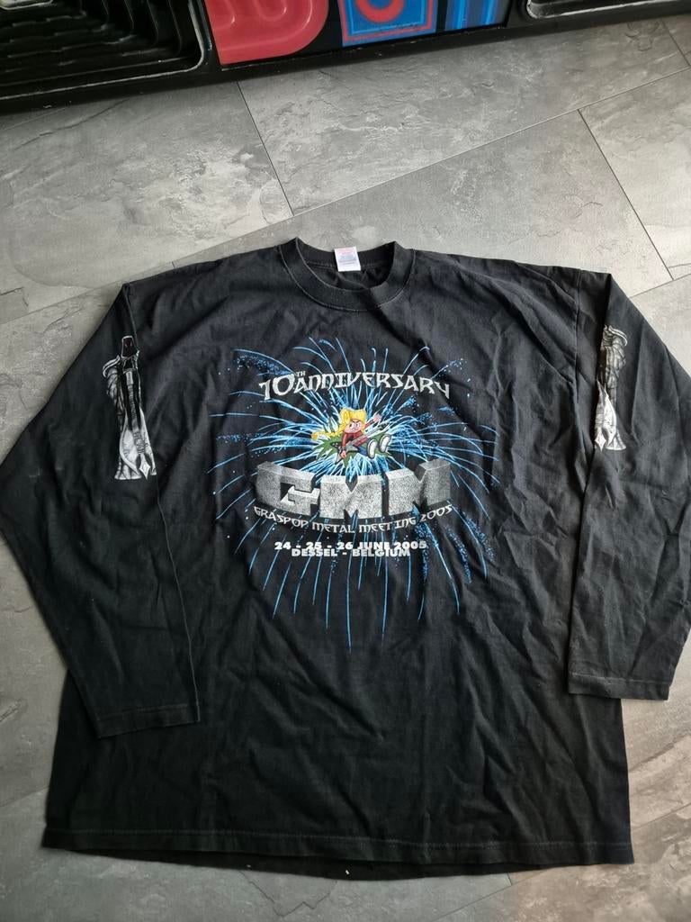 Vintage Graspop Longsleeve 10th Anniversary - Maat XXL, Ophalen of Verzenden, Zo goed als nieuw, Overige maten, Zwart