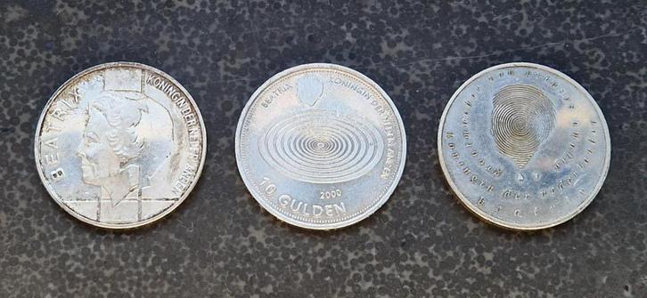 Zilveren tientjes Beatrix, Postzegels en Munten, Munten | Nederland, Losse munt, 10 gulden, Koningin Beatrix, Zilver, Ophalen of Verzenden