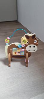 Houten speelpaard met telraam en draaiblokjes, Ophalen, Zo goed als nieuw