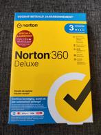 Norton 360 Deluxe Jaarabonnement voor drie apparaten, Nieuw, Ophalen of Verzenden
