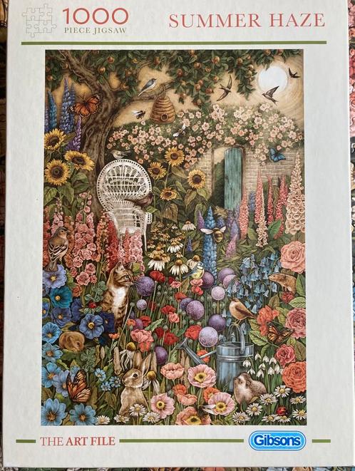 Gibsons 1000🧩 Summer Haze-The Art File serie, Hobby en Vrije tijd, Denksport en Puzzels, Zo goed als nieuw, Legpuzzel, 500 t/m 1500 stukjes