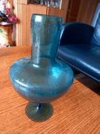 Vintage Blauwe vaas, Minder dan 50 cm, Glas, Blauw, Gebruikt