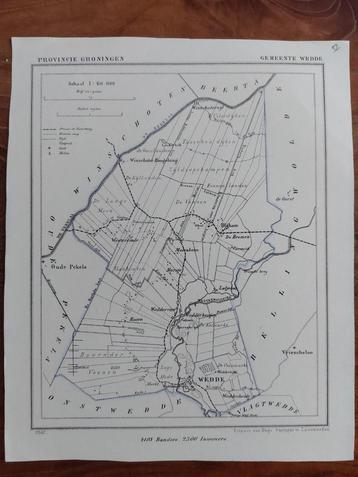 52 / Gemeente Wedde Blijham Litho uit 1867 van J. Kuyper beschikbaar voor biedingen