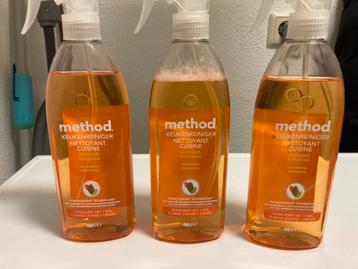 3 flessen Method keukenreiniger a 490ml