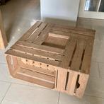 Leuke tafel van houten kratten!, Huis en Inrichting, Tafels | Salontafels, Ophalen, Gebruikt, 50 tot 100 cm, Vierkant