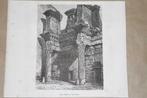 Antieke gravure - Forum van Nerva in Rome - 1870 !!, Antiek en Kunst, Ophalen of Verzenden