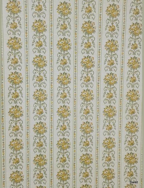 13955 Bloemen behang geel groen retro keuken swiet  Vintage, Huis en Inrichting, Stoffering | Behang, Geel, Groen, Verzenden