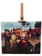 Ingeschilderd giclée van Rembrandt op de Amsterdamse wallen., Ophalen