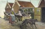 Volendam Hondenkar met 3 honden+man,vrouw en kind 1907, Verzenden, Voor 1920, Gelopen, Noord-Holland