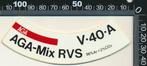 Sticker: Aga - Aga-Mix RVS - V40-A, Verzamelen, Ophalen of Verzenden, Zo goed als nieuw, Bedrijf of Vereniging