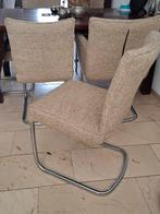 Twee mooie beige  eetkamerstoelen nieuwstaat zonder leuning, Ophalen, Twee, Overige kleuren, Zo goed als nieuw