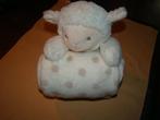 schaap of lammetje wit met deken beige stippen nieuw, Ophalen of Verzenden, Nieuw, Overige typen
