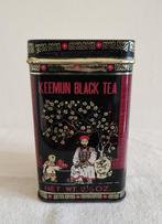 Vintage theeblik 40 jr oud/zwart-rood-goud/Keemun black tea., Verzamelen, Ophalen of Verzenden, Zo goed als nieuw