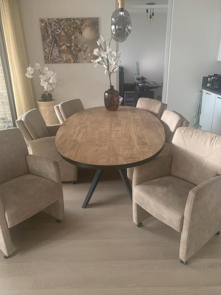 prachtig grote eetkamer set van pronto, Huis en Inrichting, Complete eetkamers, Zo goed als nieuw, 6 tot 8 stoelen, Ophalen of Verzenden