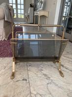 Vintage krantenbak glas met messing, Antiek en Kunst, Ophalen of Verzenden