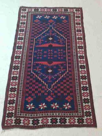 Oosters tapijt kleed rood blauw bruin 187/110 beschikbaar voor biedingen