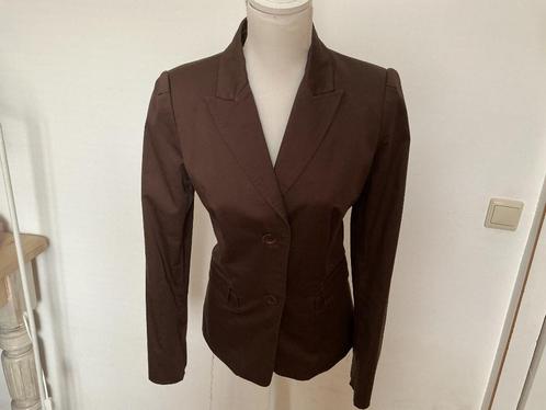 Mango suit Colbert jasje L bruin, Kleding | Dames, Jasjes, Kostuums en Pakken, Zo goed als nieuw, Jasje, Maat 42/44 (L), Bruin