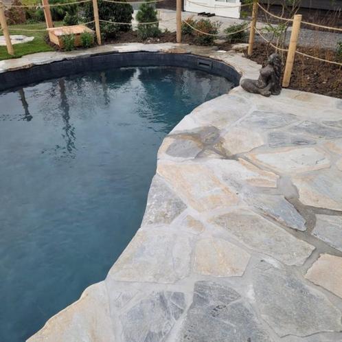 Griekse flagstones Kavala Blue Kwartsiet, Tuin en Terras, Tegels en Klinkers, Nieuw, Terrastegels, Natuursteen, Ophalen