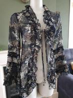 Isla Ibiza schitterend beige zwart vest mt S 36 Gratis Verz., Kleding | Dames, Verzenden, Zwart, Zo goed als nieuw, Isla Ibiza