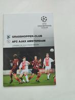 Grasshopper-club - AJAX Programma 1-11-1995 champions League, Verzenden, Ajax
