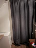 Antraciet gordijnen met roede en bevestiging, Huis en Inrichting, Ophalen, Zo goed als nieuw, Grijs, 200 cm of meer