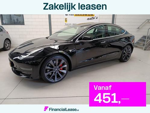 Tesla Model 3 Performance AWD 75 kWh Autopilot | leder | 20, Auto's, Tesla, Bedrijf, Lease, Financial lease, Model 3, ABS, Adaptive Cruise Control