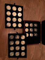 Collectie met 33 penningen “eerste afslag” in verzamelkist, Postzegels en Munten, Munten | Europa | Euromunten, Setje, Goud, Overige waardes