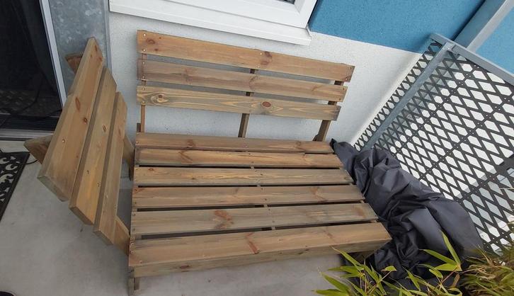 Palletbank LUCCA Leenbakker INCLUSIEF kussens! Zie foto's, Tuin en Terras, Tuinmeubel-accessoires, Zo goed als nieuw, Ophalen