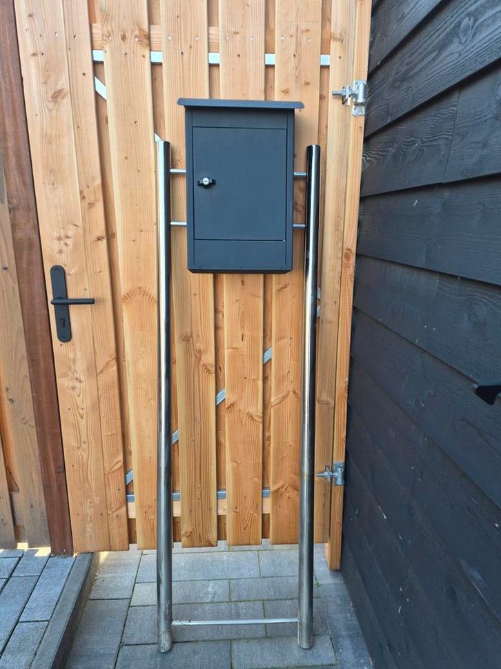 Brievenbus, Tuin en Terras, Brievenbussen, Gebruikt, Rvs, Ophalen