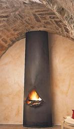 Unieke Focus Magnifocus vrijstaande designhaard houtkachel., Ophalen, Gebruikt, Houtkachel, Vrijstaand