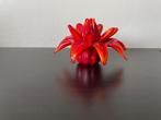 Zeldzame Vintage Art Murano Sunburst Bloemknop Rood Oranje, Antiek en Kunst, Ophalen of Verzenden