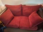 Bordeaux rode 2 en 2,5 zitsbank, gratis ophalen, Huis en Inrichting, Ophalen, Gebruikt, Tweepersoons, 75 tot 100 cm