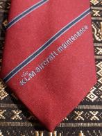 KLM stropdas Aircraft Maintenance rood Luchtvaart Maatschap., Ophalen of Verzenden, Nieuw, Overige typen