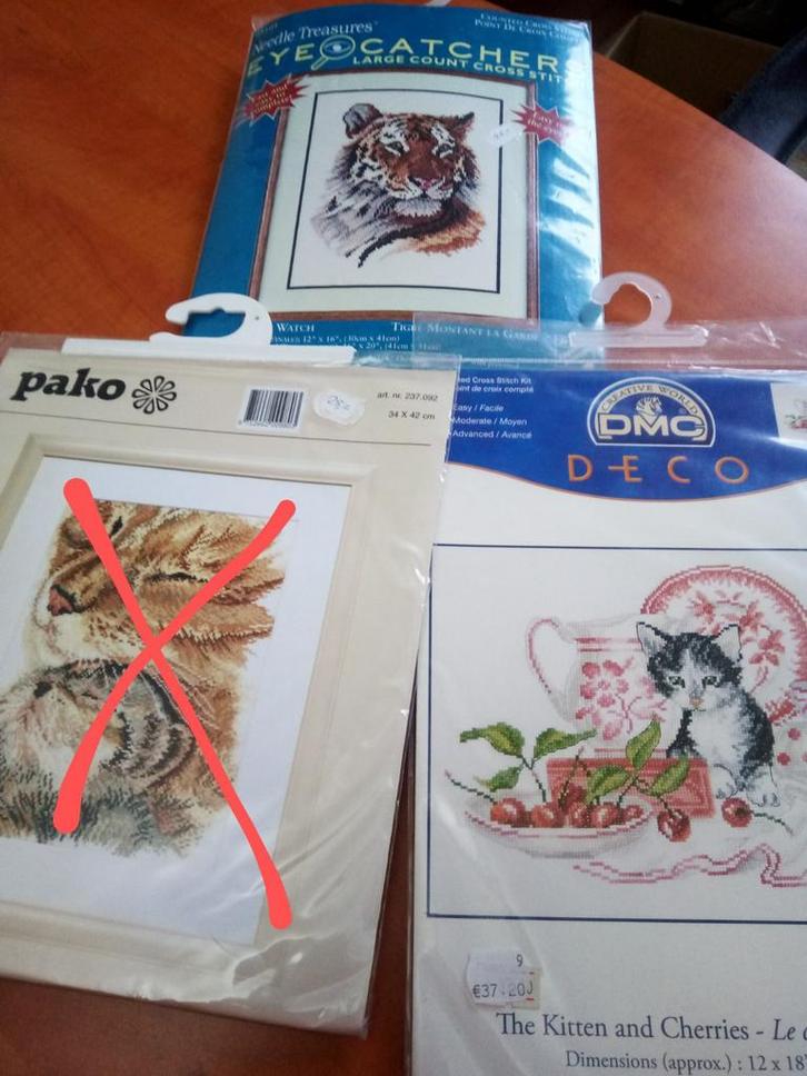 Borduurpaketten 1 met Dmc borduurzijde/borduurgaren 50%af, Hobby en Vrije tijd, Borduren en Borduurmachines, Nieuw, Borduurgaren of Zijde