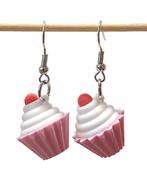 Cupcake zacht roze OORBELLEN super cute!!!, Overige materialen, Hangers, Verzenden, Nieuw