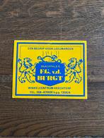 Vintage Sticker Snackpaleis F.G. v.d. Burgt Leeuwarden, Ophalen of Verzenden, Gebruikt, Overige typen