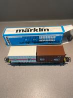 Containerwagon van marklin set 4664, Hobby en Vrije tijd, Modeltreinen | H0, Wisselstroom, Wagon, Ophalen of Verzenden, Zo goed als nieuw