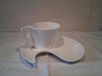 P Design kop en schotel wit porselein, Ophalen of Verzenden