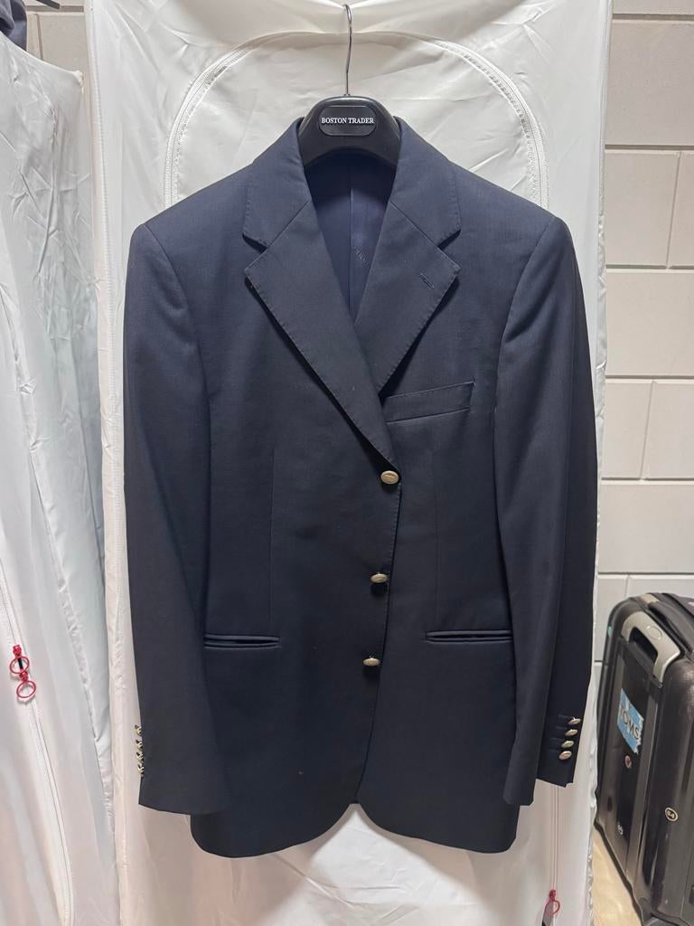 Burberry Navy Jasje - 3 Knoops, Kleding | Heren, Ophalen of Verzenden, Gedragen, Overige maten, Blauw