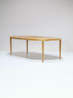 Uitschuifbare eettafel Deens eiken vintage rond ovaal, Huis en Inrichting, Tafels | Eettafels, Ophalen, 100 tot 150 cm, -, -