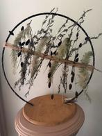 Metalen ring op voet met droogbloemen en verlichting, Ophalen of Verzenden, Zo goed als nieuw