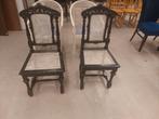 2  zgn Mechelse stoelen ( 500521), Huis en Inrichting, Ophalen, Gebruikt, Bruin, Hout