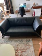 2 Mooie zwart leren Rolf Benz banken, Ophalen, Zo goed als nieuw, 75 tot 100 cm, 200 tot 250 cm