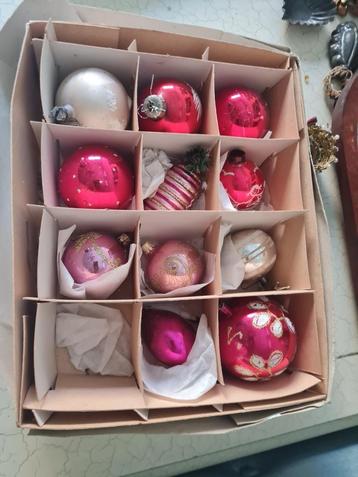 doos vintage en antieke kerstballen set prijs 5 euro beschikbaar voor biedingen