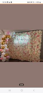 Flowerwall lichtroze/wit - 2x2.4m - Te Huur! 110 per dag, Ophalen of Verzenden, Nieuw