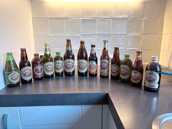 Oude Amstel Bierflesjes Collectie, Verzamelen, Biermerken, Gebruikt, Amstel, Ophalen