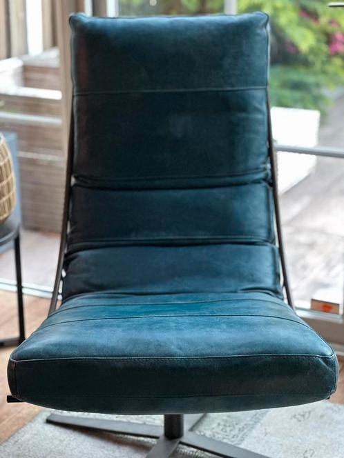 Prachtige echt lederen fauteuil, Huis en Inrichting, Fauteuils, Zo goed als nieuw, Leer, 50 tot 75 cm, 75 tot 100 cm, Ophalen