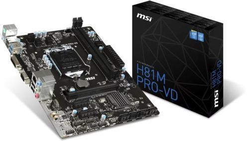 MSI H81M PRO-VD socket 1150, Computers en Software, Moederborden, Gebruikt, DDR3, Verzenden