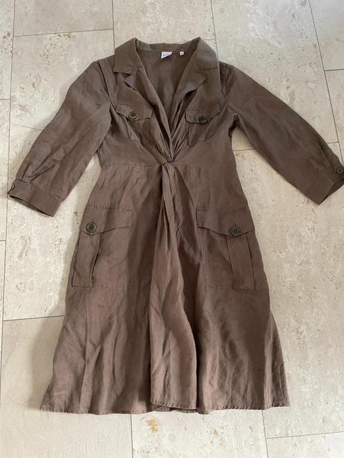 Aspesi: heerlijke linnen jurk maat 36 of kleine 38, Kleding | Dames, Jurken, Zo goed als nieuw, Maat 36 (S), Bruin, Knielengte
