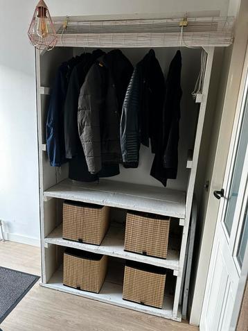 Garderobe kast, kapstok, gangkast steigerhout 206x120x48